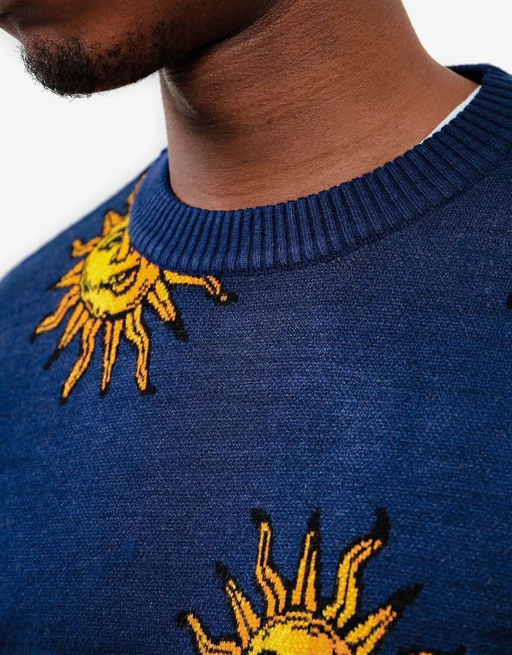 Butter Goods Sun Knitted Sweater - Navy