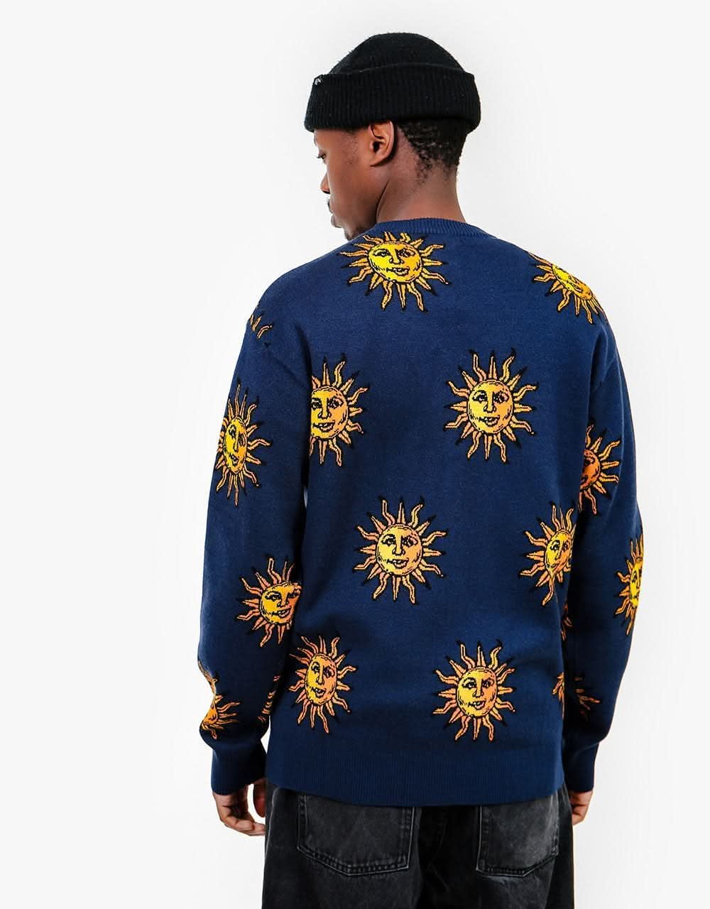 Butter Goods Sun Knitted Sweater - Navy