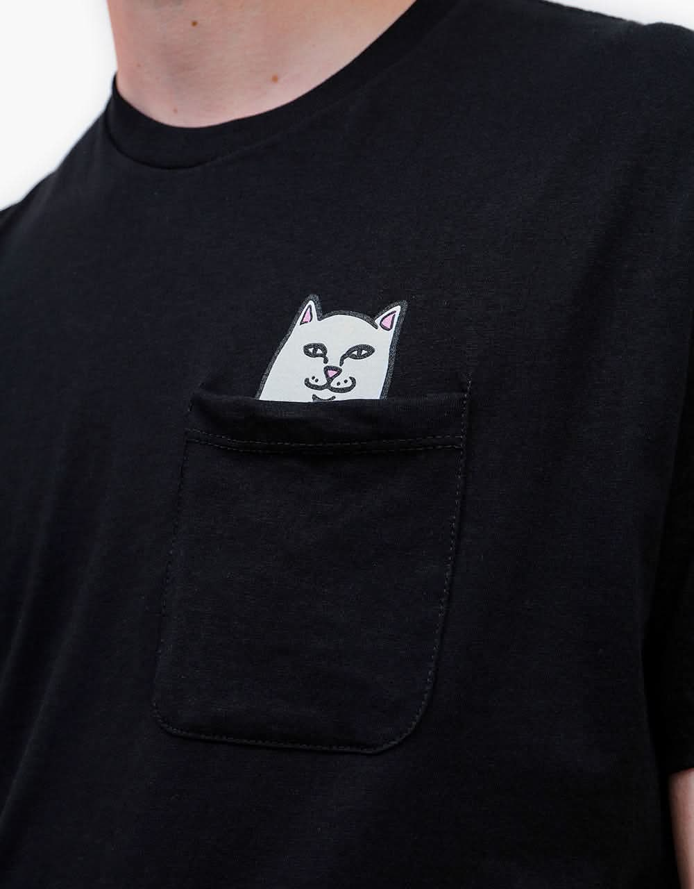 RIPNDIP Lord Nermal Pocket T-Shirt -  Black