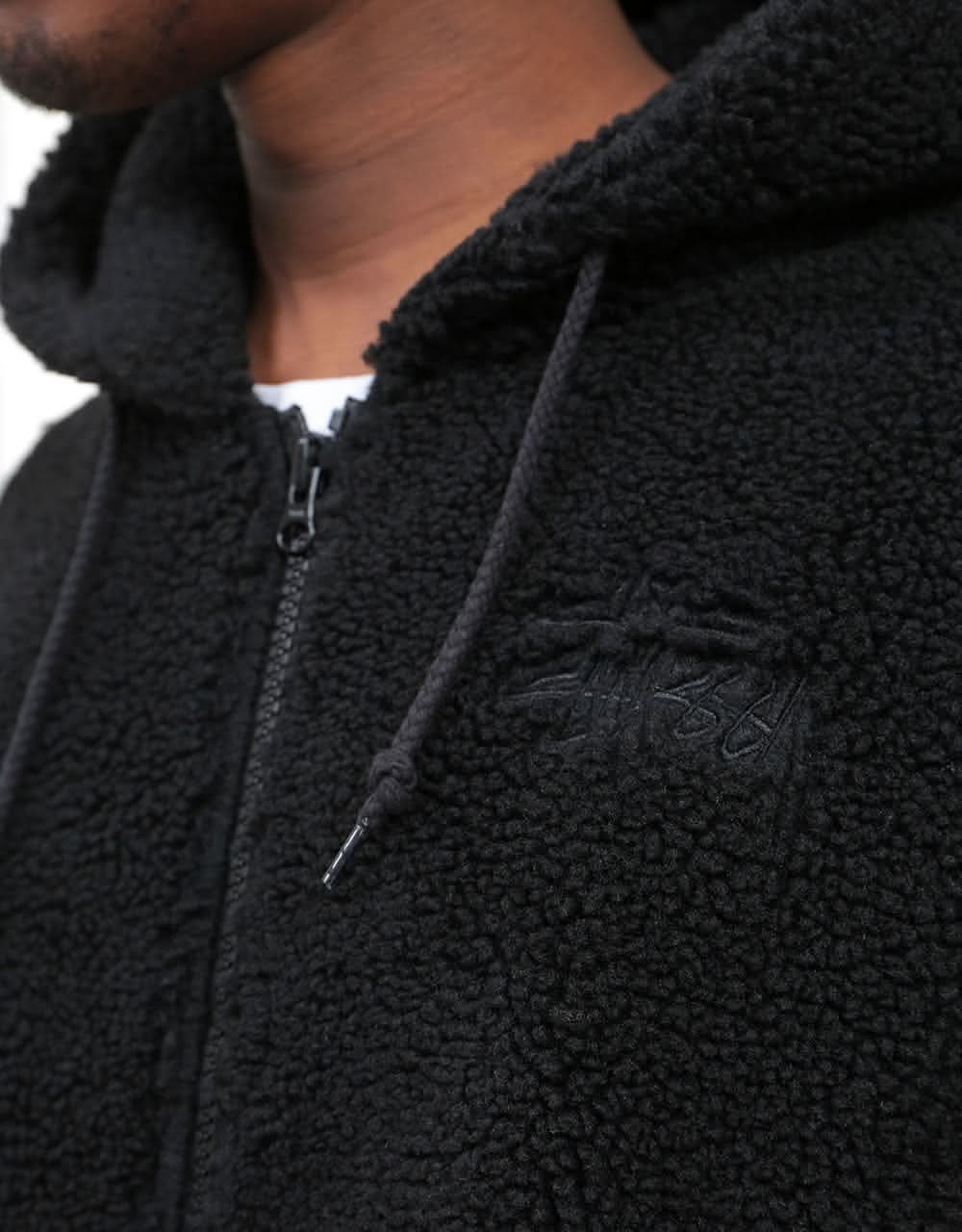 Stüssy Sherpa Zip Hoodie - Black