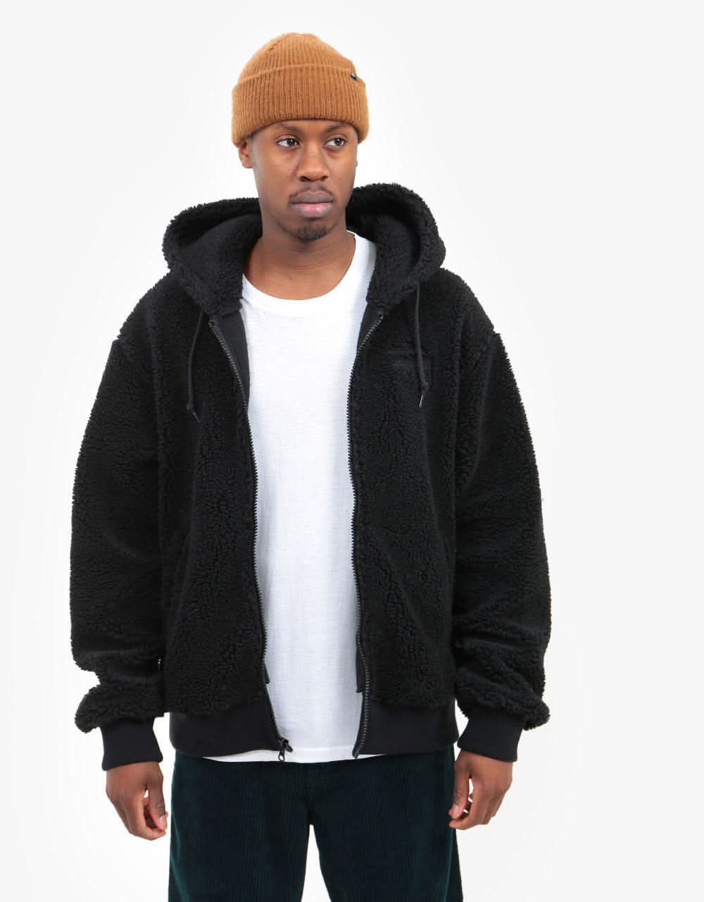 Stüssy Sherpa Zip Hoodie - Black