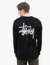 Stüssy Basic Stüssy L/S T-Shirt - Black