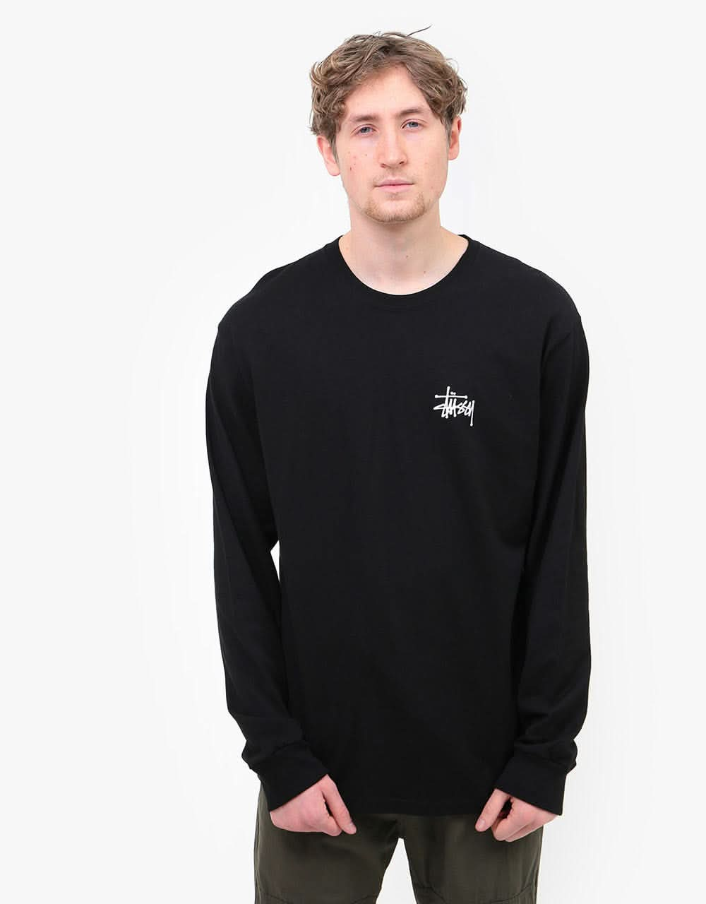 Stüssy Basic Stüssy L/S T-Shirt - Black