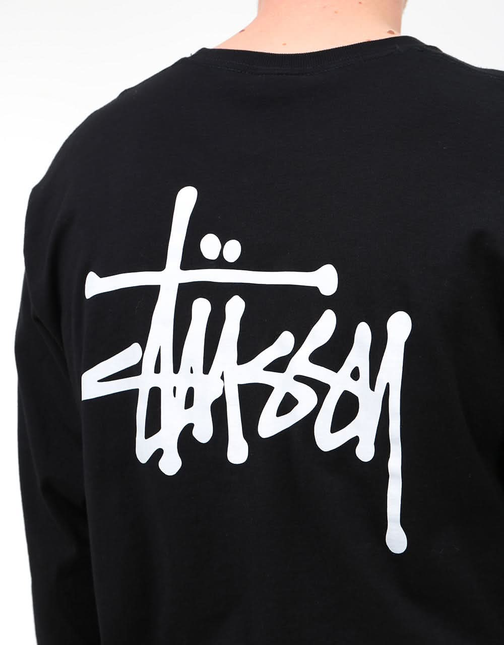 Stüssy Basic Stüssy L/S T-Shirt - Black