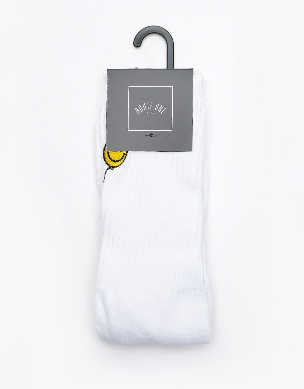 Route One Happy Socken – Weiß