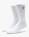 Route One Happy Crew Socks - White