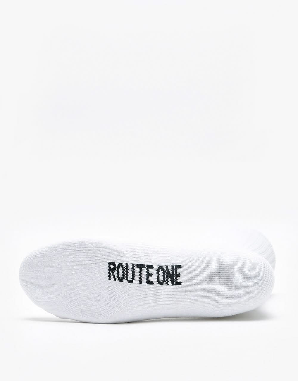 Route One Happy Socken – Weiß