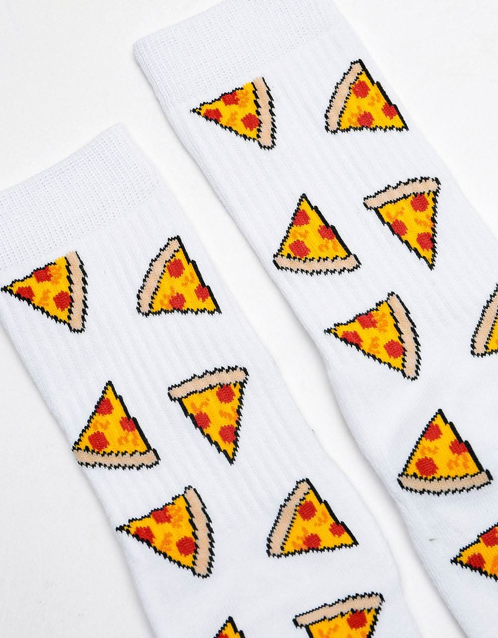 Route One Pizza Socks - White