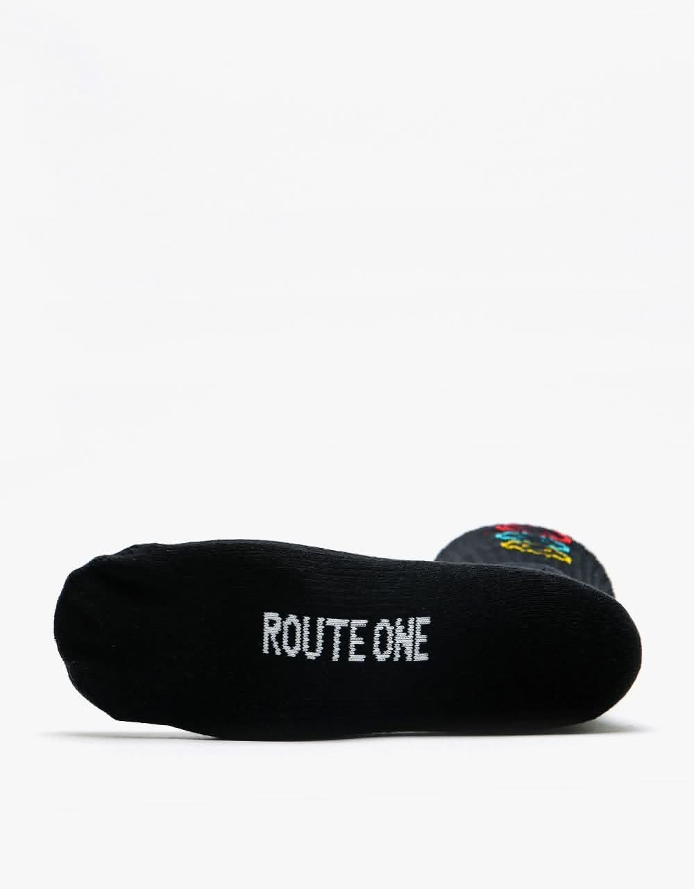 Route One Wonky Socks - Black