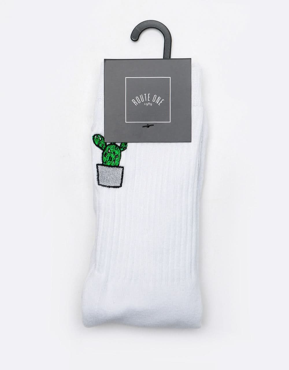 Route One Cactus Socks - White