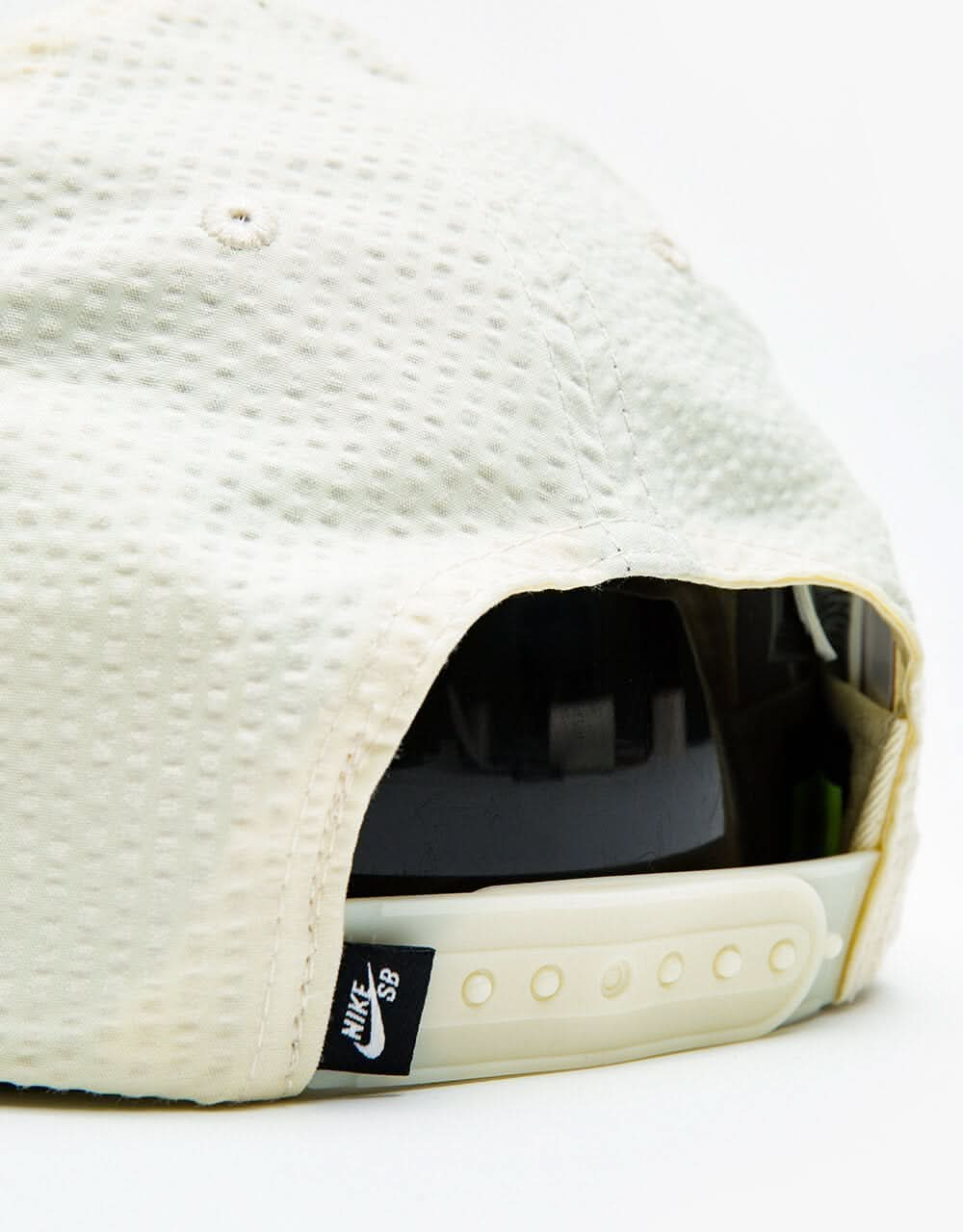 Nike SB H86 Seersucker Flatbill Snapback Cap - Coconut Milk/White