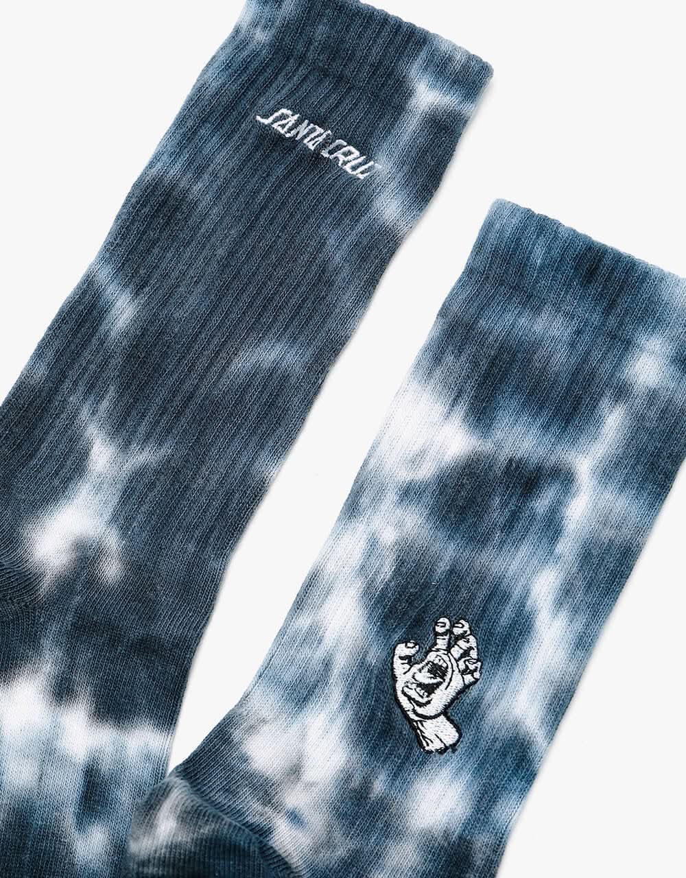 Santa Cruz Mini Mono Hand Tie Dye Socks - Black Spiral