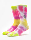 Santa Cruz Mini Mono Hand Tie Dye Socks - Psychodyelic