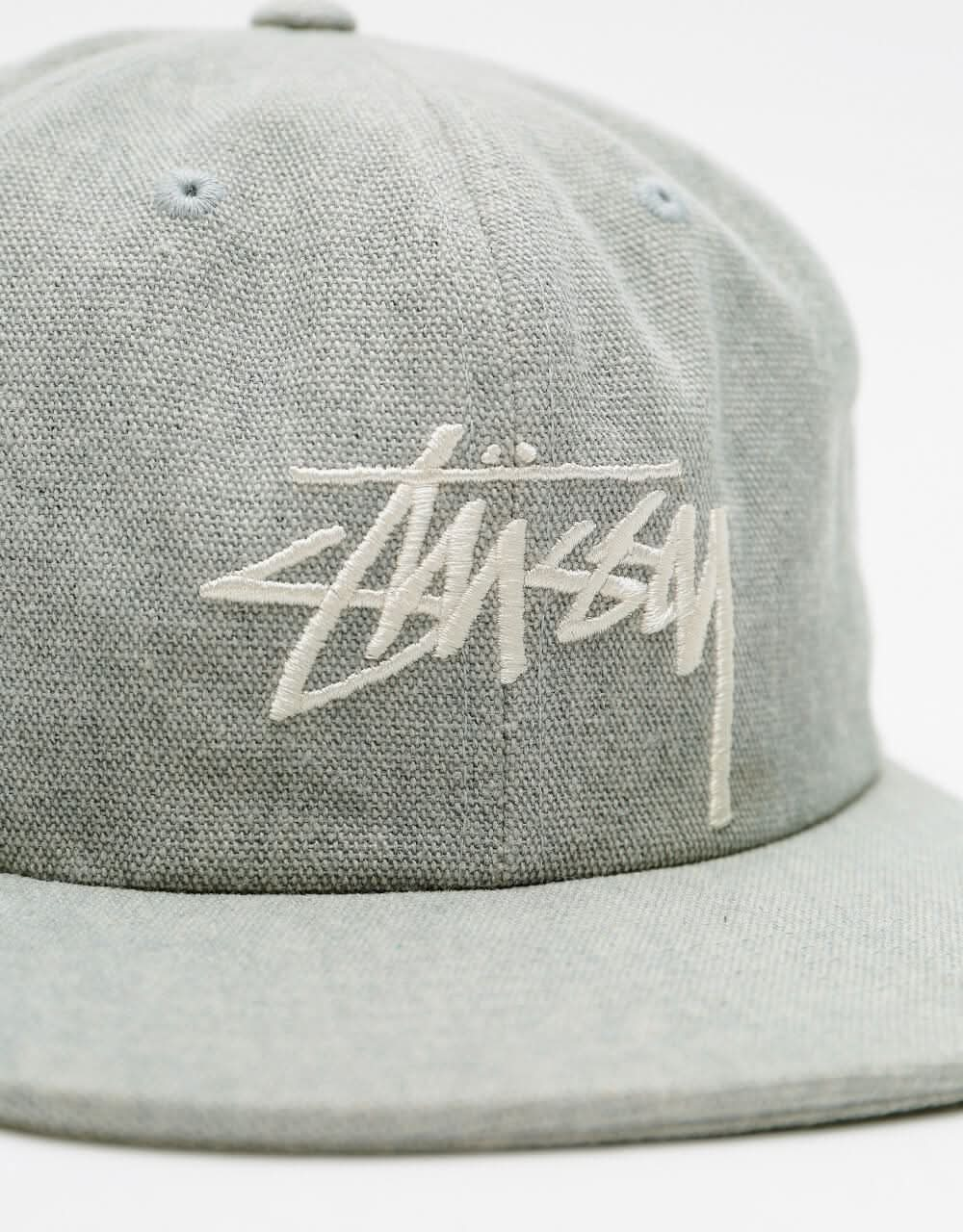 Stüssy Beach Canvas Snapback Cap - Grey