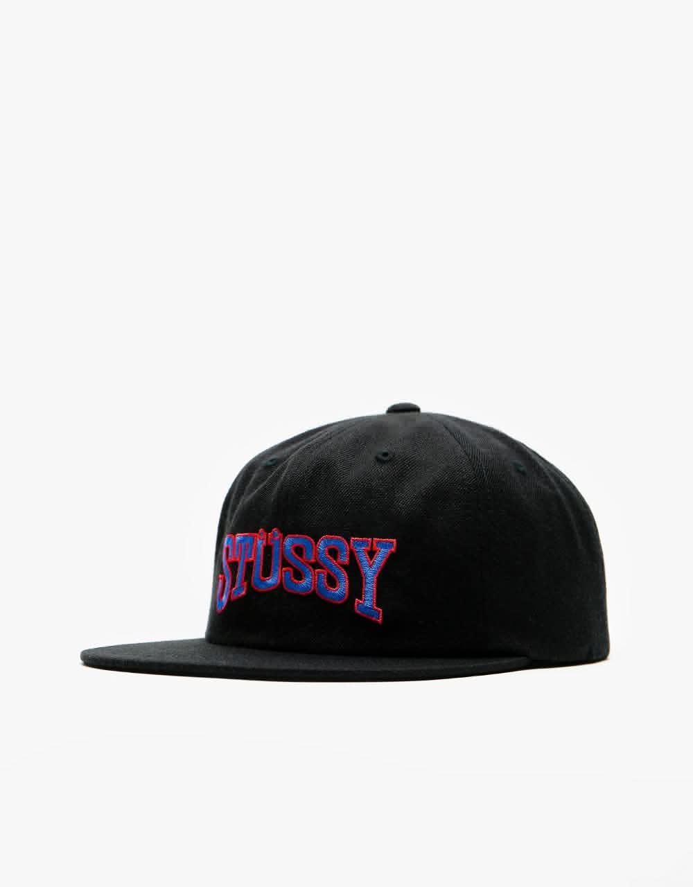 Stüssy Burly Arch Snapback Cap - Black