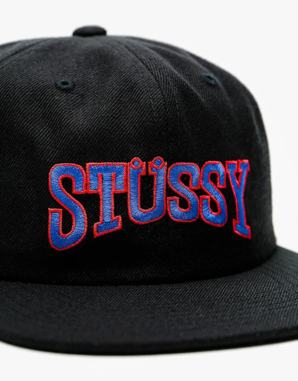 Stüssy Burly Arch Snapback Cap - Black