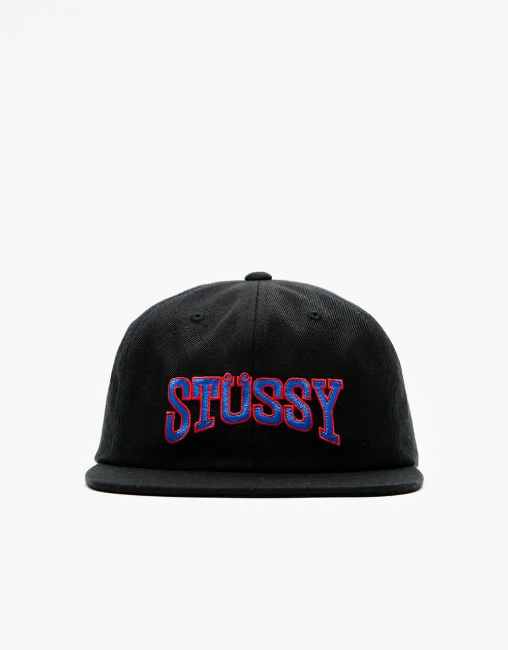 Stüssy Burly Arch Snapback Cap - Black