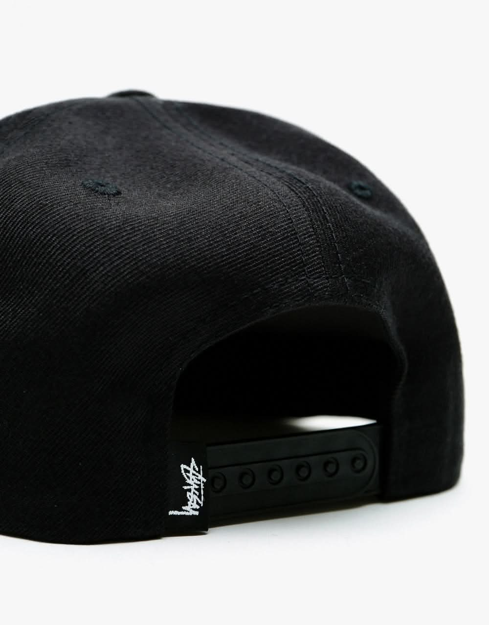 Stüssy Burly Arch Snapback Cap - Black