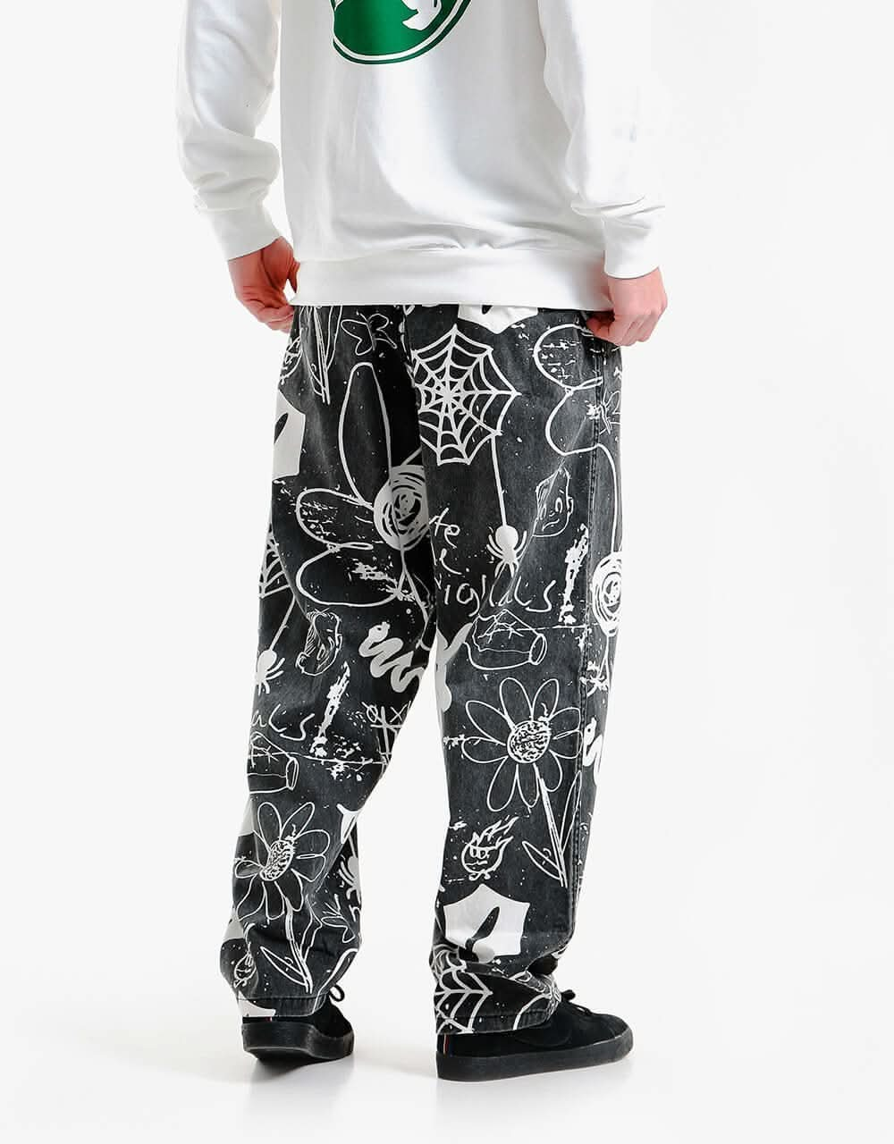 Route One Beach Pants - Doodle Black