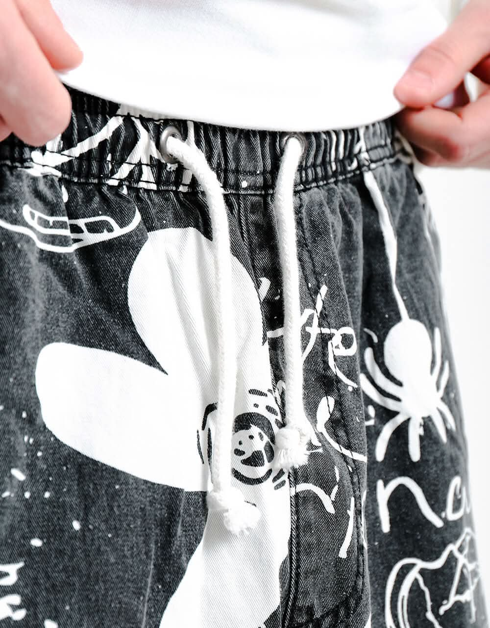 Route One Beach Pants - Doodle Black