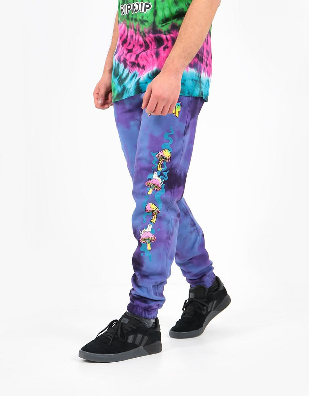 RIPNDIP Psychedelic Sweatpants - Purple Acid Wash