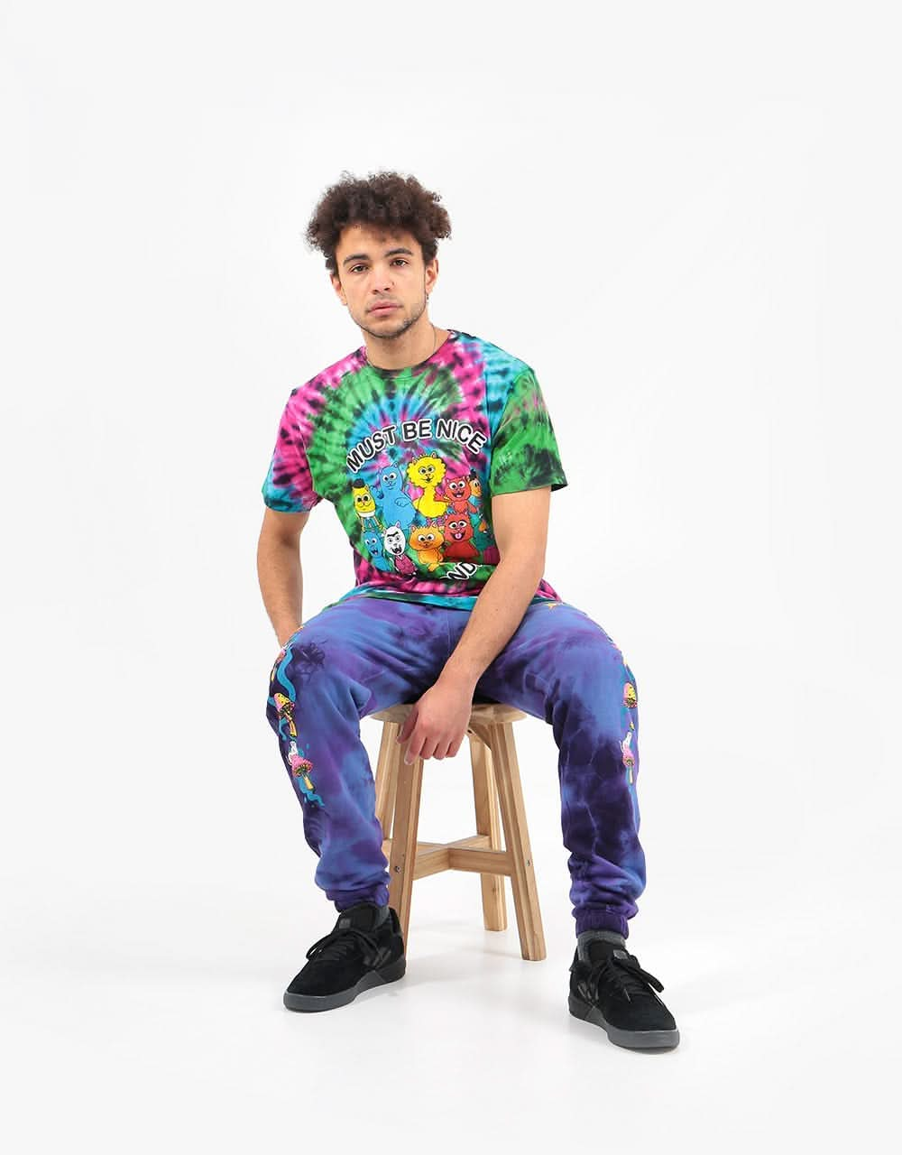 RIPNDIP Psychedelic Sweatpants - Purple Acid Wash