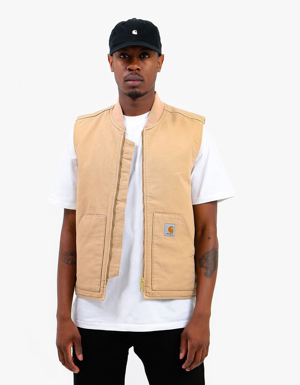 Carhartt WIP Classic Vest - Dusty H Brown (Rinsed)