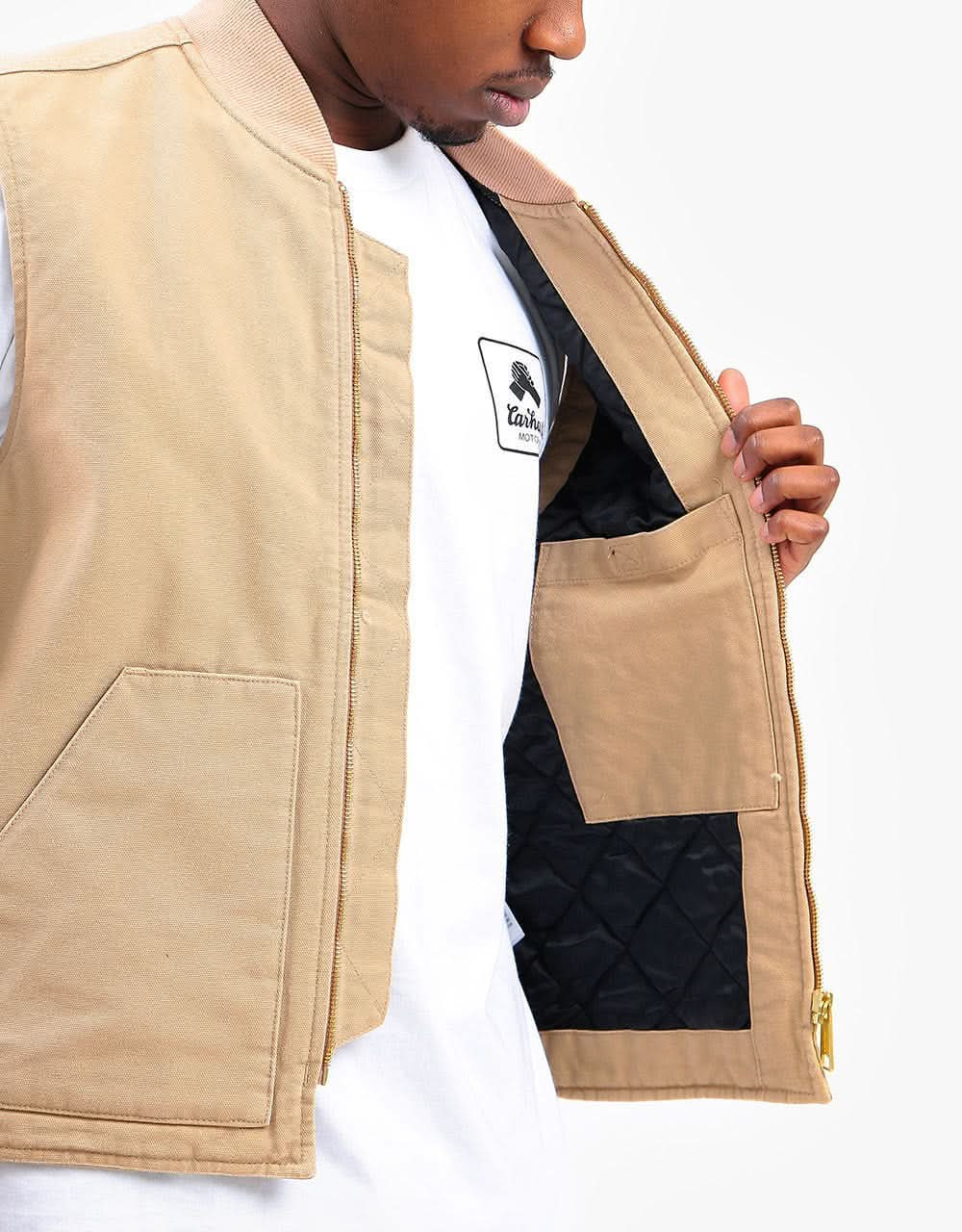 Carhartt WIP Classic Vest - Dusty H Brown (Rinsed)