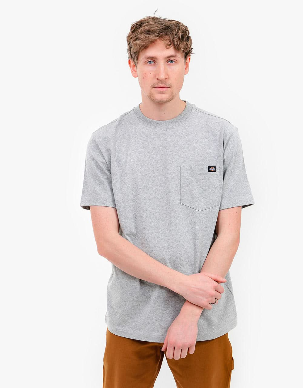 T-shirt à poche Dickies Porterdale - Gris chiné