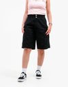 Carhartt WIP Womens Denver Short - Black (Stone Washed)