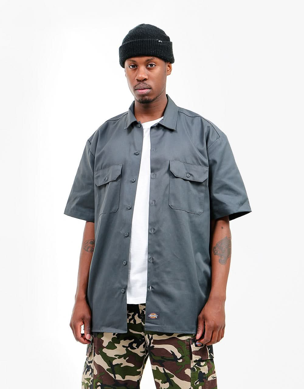 Dickies Short Sleeve Work Shirt - Charcoal Grey