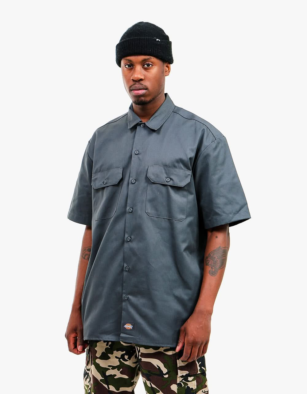 Dickies Short Sleeve Work Shirt - Charcoal Grey