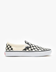 Vans Skate Slip-On-Schuhe – (Schachbrett) Schwarz/Gebrochenes Weiß