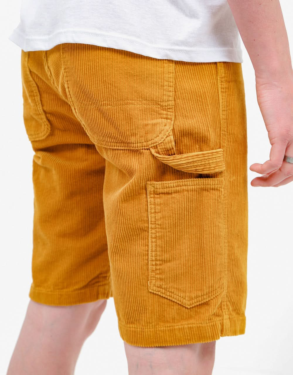 Route One Big Wale Cord Carpenter Shorts - Mustard