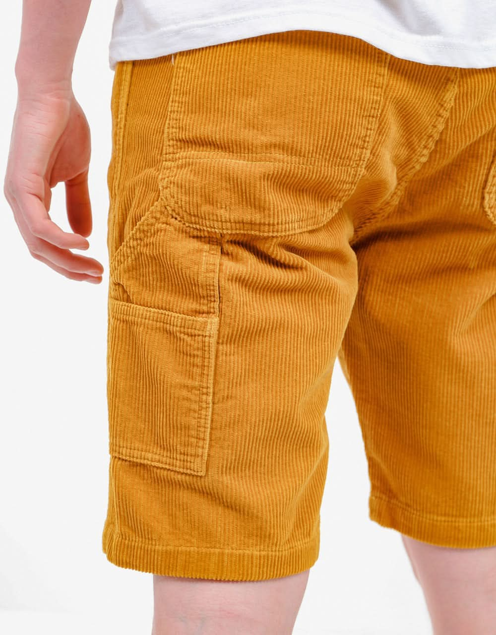 Route One Big Wale Cord Carpenter Shorts - Mustard