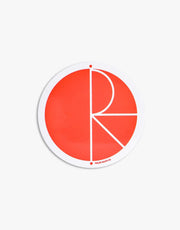 Adhesivo con logotipo de relleno polar - Rojo