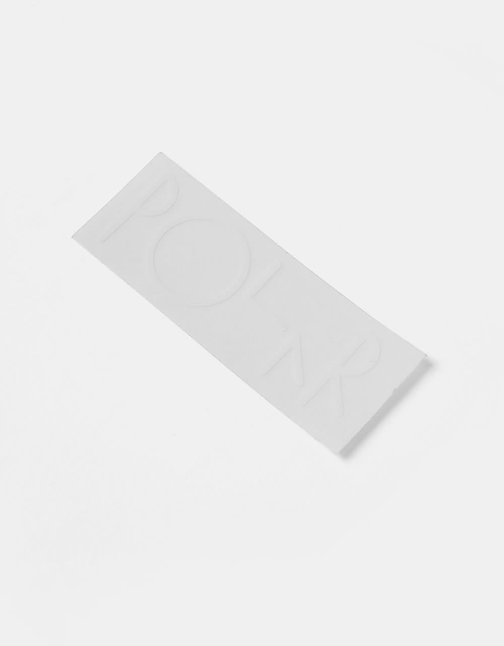 Polar Script Logo Sticker - White