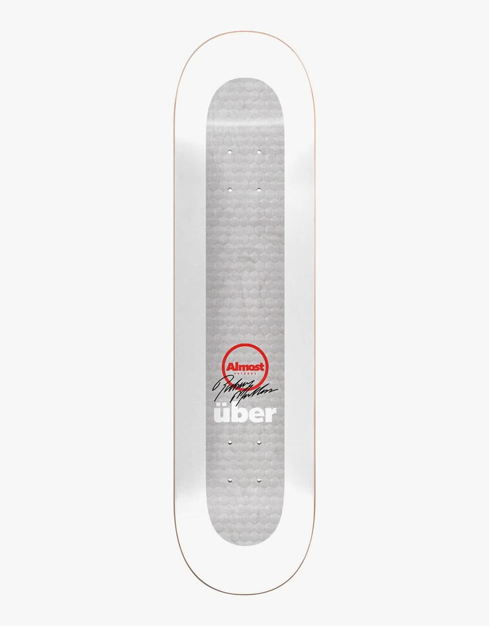 Almost Mullen Über White Skateboard Deck - 8"