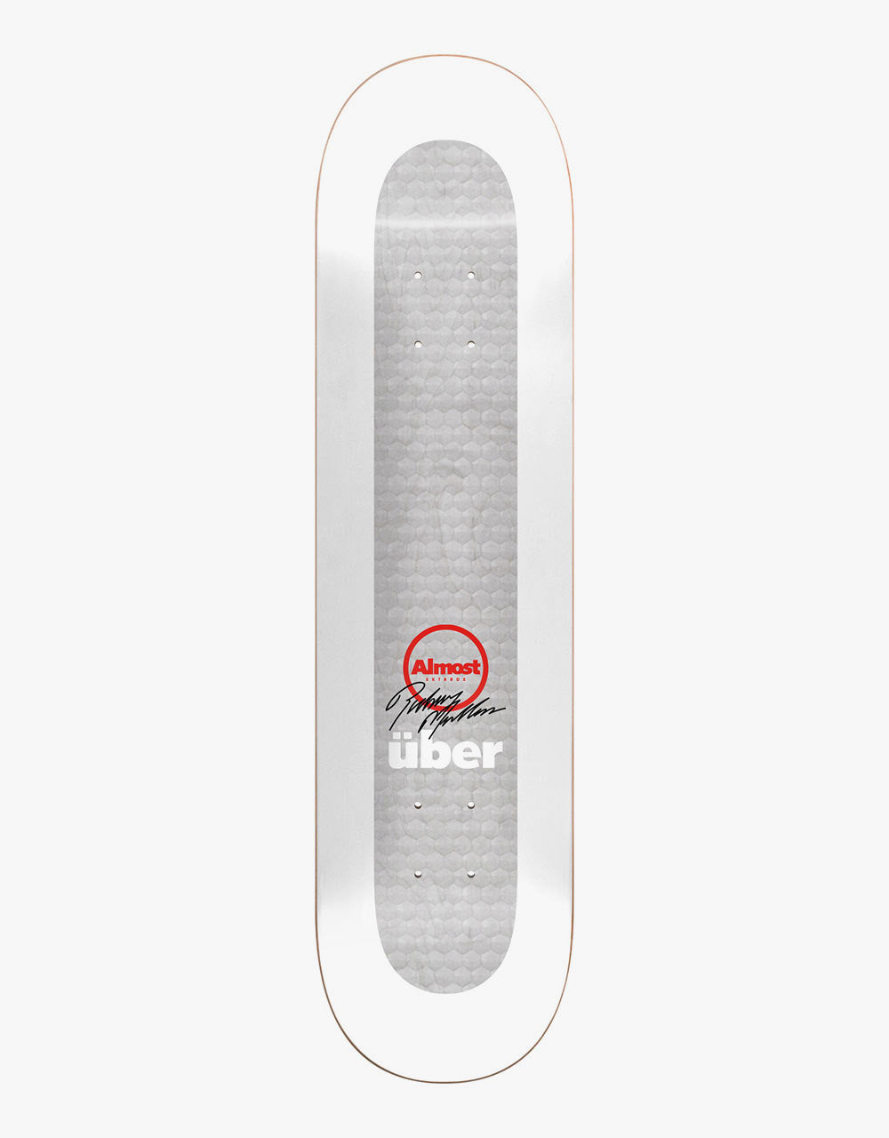 Téměř Mullen Über White Skateboard Deck – 8,25"