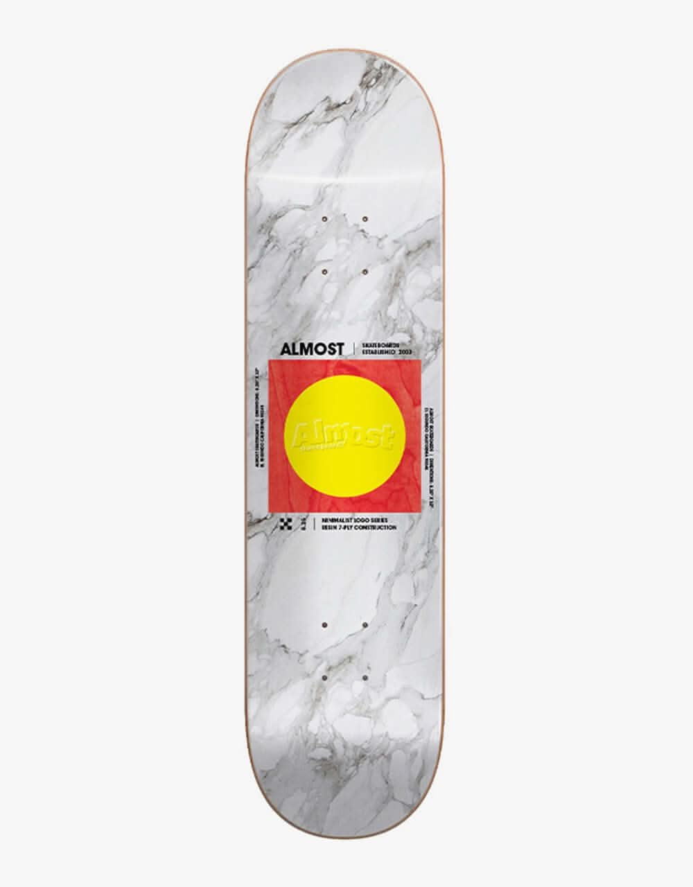 Almost Minimalist R7 Skateboard Deck - 8.5"