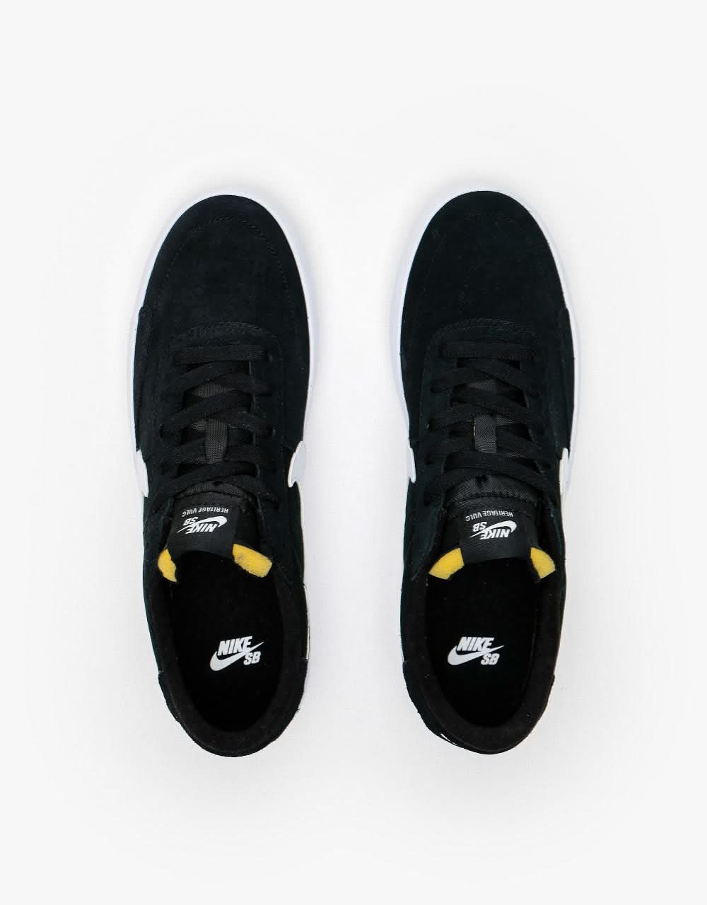 Nike SB Heritage Vulc Skate Shoes - Black/White-Black-White