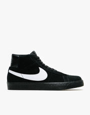 Nike SB Zoom Blazer Mid Skate Shoes - Black/White-Black-Black