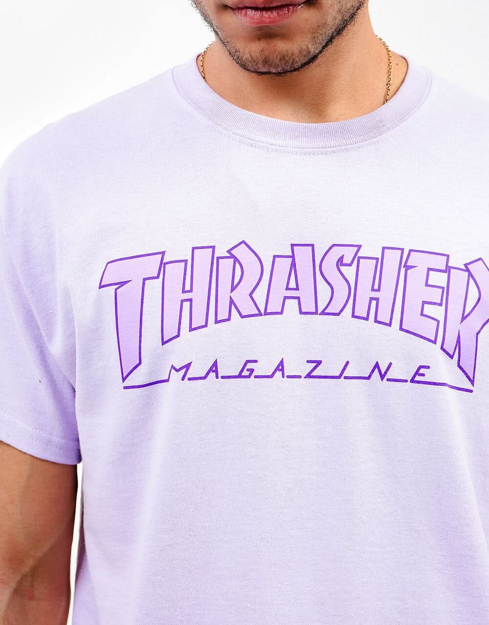 Thrasher Outlined T-Shirt - Orchid