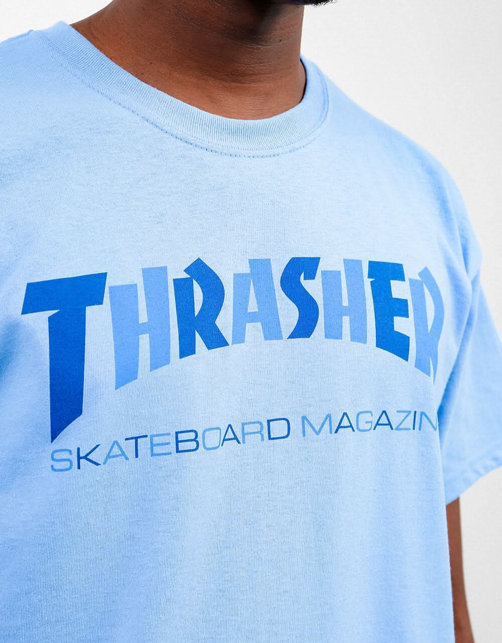 Thrasher Checkers T-Shirt - Carolina Blue