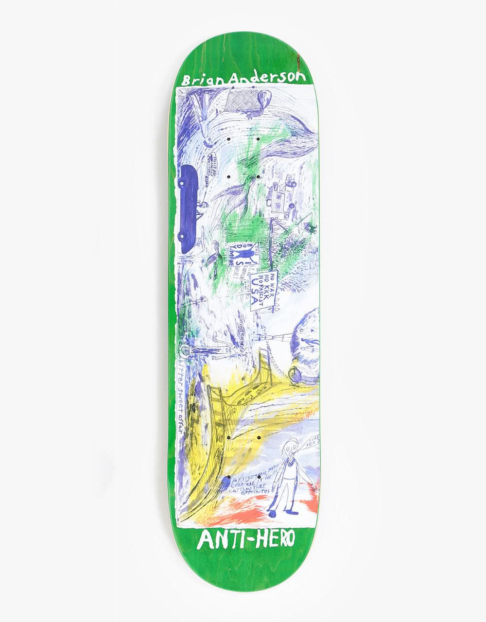 Anti Hero B.A. SF Then and Now Skateboard Deck - 8.5"