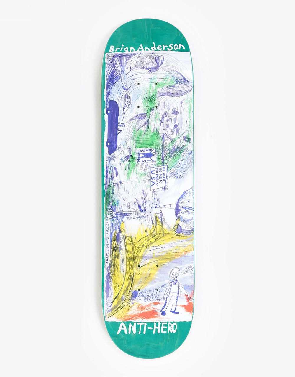 Anti Hero B.A. SF Then and Now Skateboard Deck - 8.5"