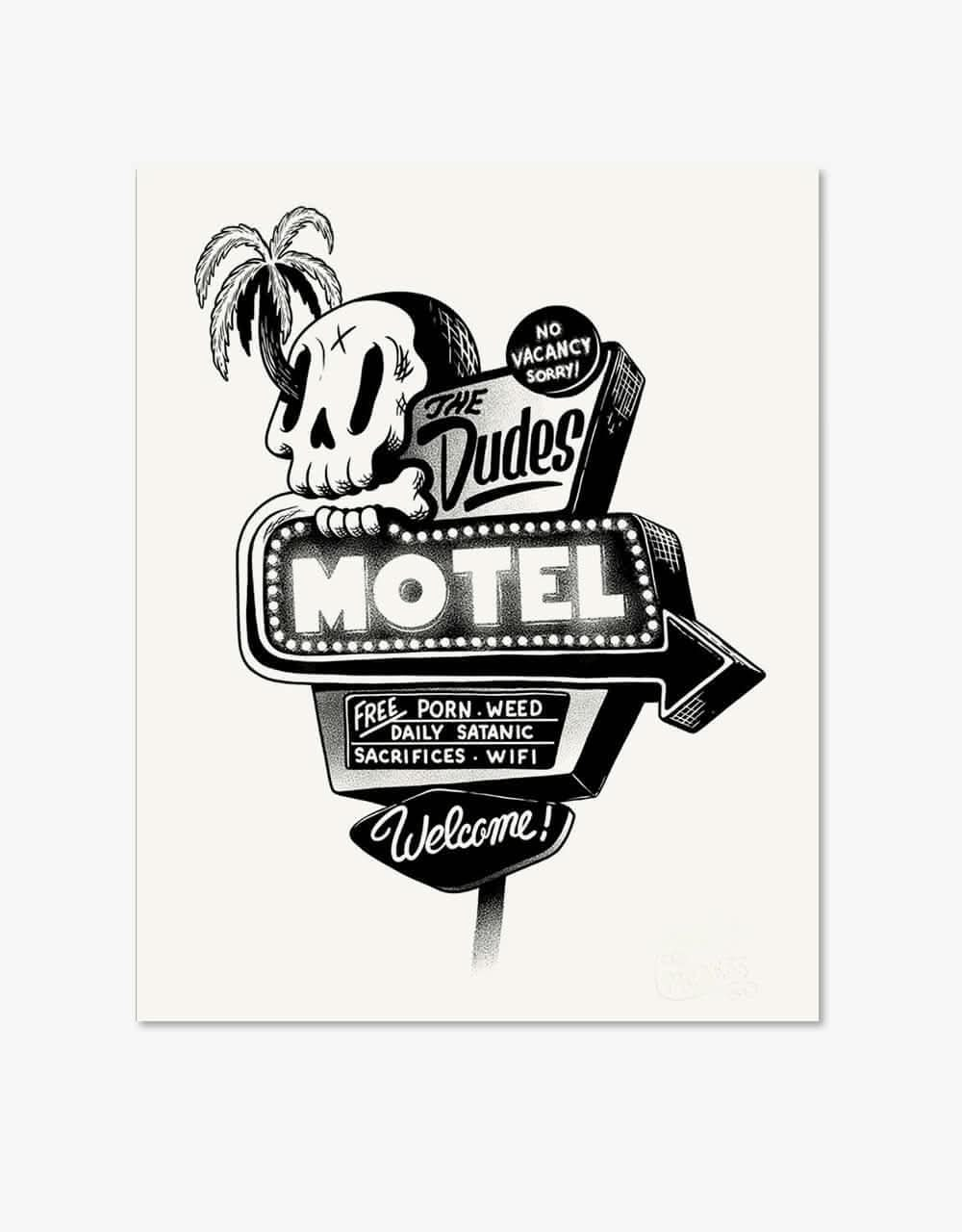 The Dudes Motel A3 Screenprint