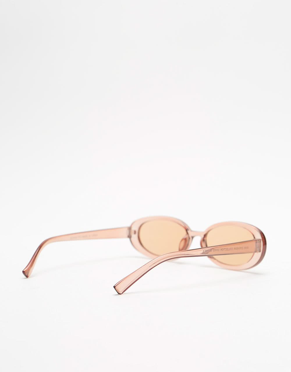 Route One Retro Oval Sunglasses - Clear Brown Lens