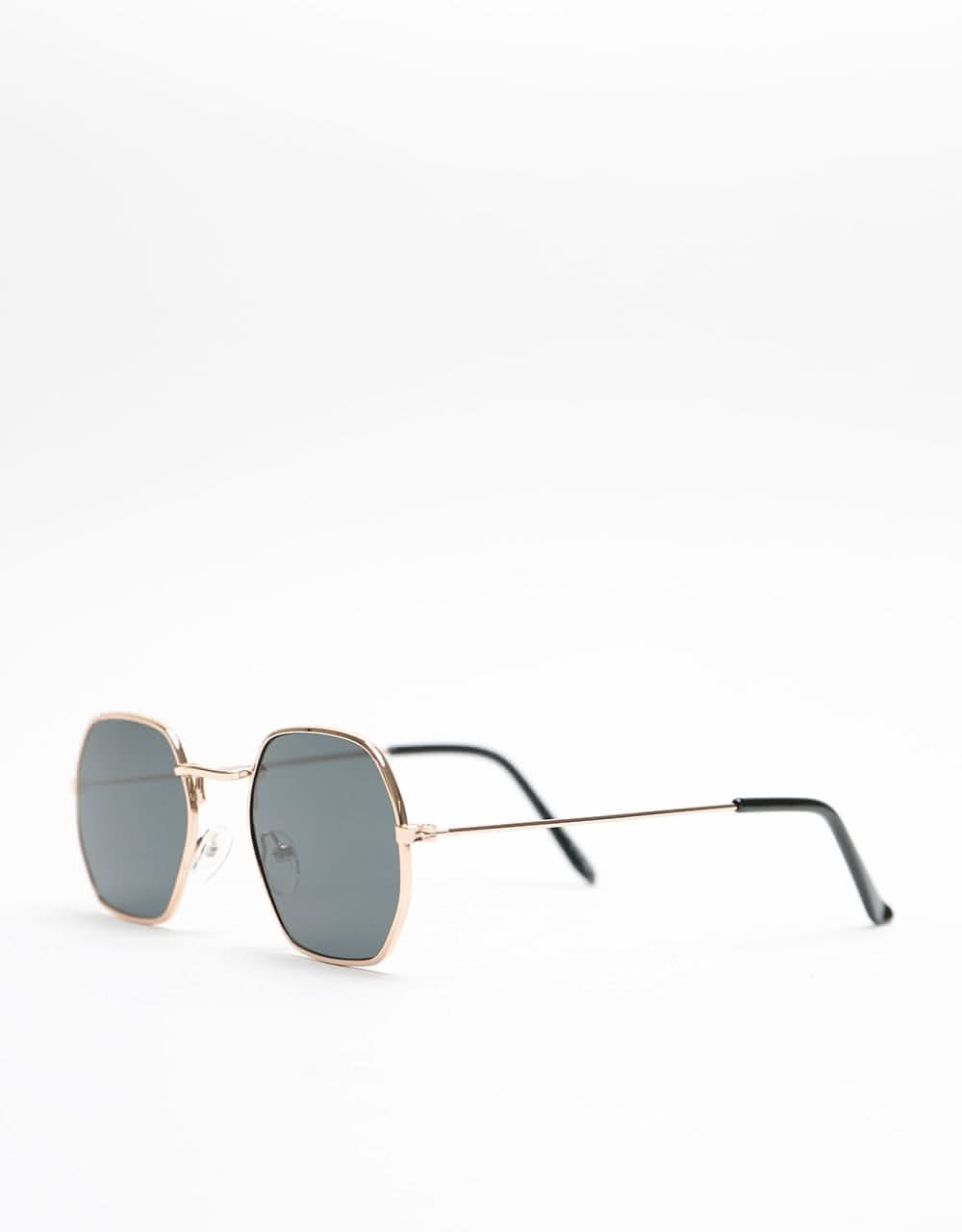 Route One Hex Sunglasses - Gold Black Lens