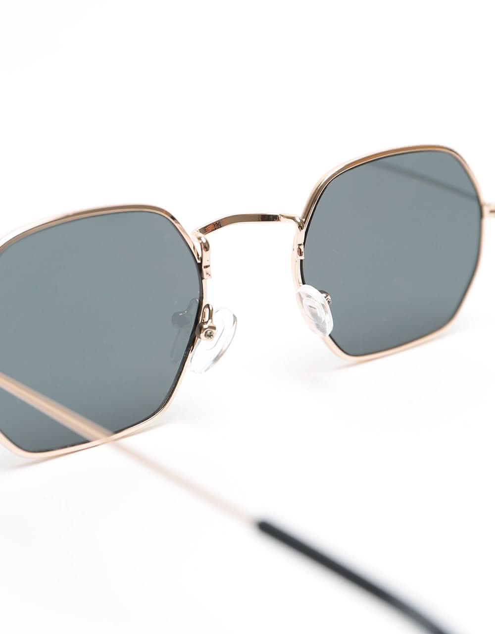 Route One Hex Sunglasses - Gold Black Lens